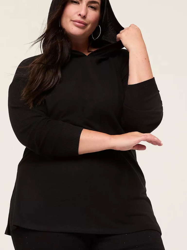 Lane Bryant Hooded Tunic Sweater